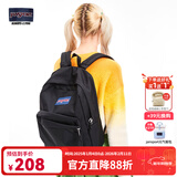 JANSPORT杰斯伯双肩包女学生旅行包26L旅行轻便透气书包男背包 4QUT008 爵士黑-侧边袋