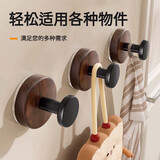 八海鸟中古风吸盘挂钩6个门后免打孔强力承重入户门挂钥匙浴室毛巾粘钩