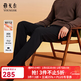 雅戈尔（YOUNGOR）牛仔裤男裤子秋冬季青年男牛仔裤雪尼尔面料牛仔裤合款 黑色VCHZ319933AWA 35 180/88A