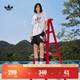 adidas居家拼接运动短裤男装阿迪达斯官方三叶草H09357 黑色/白 S(参考身高:173~178CM)