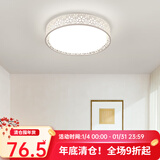 凡甄 led吸顶灯圆形卧室灯客厅灯创意书房儿童房温馨简约灯饰灯具套餐 花朵47CM 白光（36W)