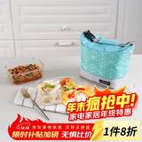 乐扣乐扣（LOCK&LOCK）耐热玻璃保鲜盒微波炉饭盒上班学生分隔餐盒可冷藏配便当包两件套