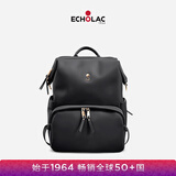爱可乐（Echolac）双肩包女时尚休闲包百搭潮流背包大容量电脑包送礼CKP2075黑色M号