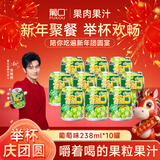 葡口含NFC原果汁果肉饮料新鲜水果葡萄味0添加防腐剂小瓶238ml*10罐