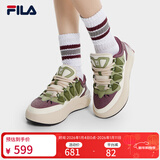 斐乐 斐乐官方女鞋CARROT摩登板鞋萝卜鞋休闲厚底鞋子女 夜曲紫/古白色-NA 36.5