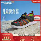 Skechers斯凯奇儿童凉鞋男童包头护脚 清凉透气休闲大童沙滩鞋童鞋400041L