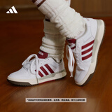 adidas ENTRAP美式校园风运动少年感复古篮球风板鞋男女阿迪达斯 白色/红色   41
