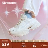 FILAFUSION斐乐硬糖3厚底老爹鞋新款女鞋增高运动鞋休闲鞋子 初雪白-PT 37.5