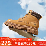骆驼（CAMEL）大黄靴女户外工装靴秋马丁靴 L23W307016R 黄棕（绒里） 37