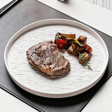 亿嘉（IJARL） 陶瓷盘子牛排盘水果盘西餐盘碟子沙拉意面盘中式菜盘可微波 白色