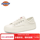 Dickies女士帆布鞋潮流休闲鞋子布鞋低帮百搭女士平底鞋 米色 35 