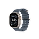 Apple/苹果 Watch Ultra 3 智能手表GPS+蜂窝款49毫米原色钛金属表壳铁锚蓝色海洋表带 MEWJ4CH/B