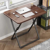 景彩折叠桌电脑桌书桌学习桌简易餐桌饭桌小桌子JDZ12胡桃色