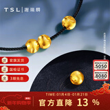 谢瑞麟（TSL）新年礼物黄金转运珠足金路路通简约猫眼串珠不含手绳YS009 计价类（工费140元） 约0.25g