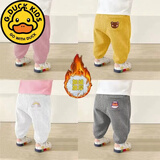 G.duck婴儿裤子春秋小童大pp裤冬季男童女童屁屁裤外穿儿童秋装宝宝童裤 两件自选装.加绒加厚(颜色备注) 100