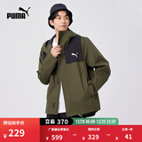 彪马（PUMA）男子修身山系户外机能风运动拉链连帽梭织夹克外套848287 橄榄绿-02 L (180/100A)
