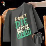 啄木鸟（TUCANO）短袖T恤男纯棉韩版潮流宽松大码透气打底衫青少年学生夏天休闲t恤 中灰/DIE XL （重140-150斤高170-175）