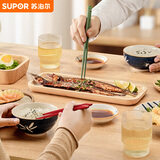 苏泊尔SUPOR 筷子合金筷防滑防霉耐高温家庭筷子分色贴片5双 TK2059E