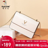 啄木鸟（TUCANO）包包女款2025年牛皮链条小方包单肩斜挎包圣诞新年生日礼物送女友