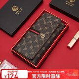 老人头女士钱包大容量长款卡包三折钱票夹手拿包零钱包生日礼物送女友