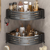 百字浴室置物架太空铝三角架免打孔卫生间转角架子壁挂洗手间收纳架