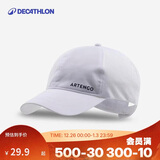 迪卡侬帽子男遮阳帽防晒鸭舌帽防晒帽网球帽白色58cm可调节4237278