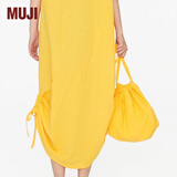 MUJI IDEE 简易收叠巾着包 YD25CC1S 购物袋多巴胺 黄色 长25x宽16x高27㎝