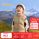 巴拉巴拉童装儿童羽绒马甲冬装男童女童立领外套保暖可爱 驼色50135 140 cm