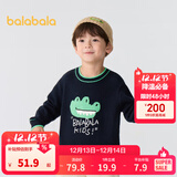 巴拉巴拉童装儿童毛衣男童针织衫女童毛衫秋装冬宝宝衣服卡通萌趣 深蓝80821 130 cm