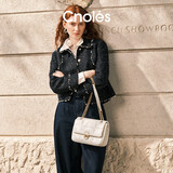 蔻一（Cnoles）漫步象印牛皮女士高端链条包单肩斜挎包女走心生日礼物送女友老婆