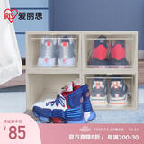 爱丽思（IRIS）塑料鞋盒透明大号AJ球鞋鞋柜防尘防潮鞋架可叠加鞋子收纳盒 4个装