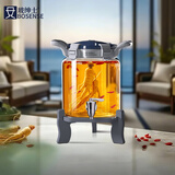 玻绅士泡酒容器泡酒专用瓶泡酒玻璃瓶高硼硅泡酒瓶玻璃酒坛大容量泡酒瓶 10斤(5升)B款+升级陶瓷芯龙头+底座