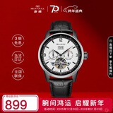 海鸥（SEAGULL）手表男自动机械表 日历周历月历镂空飞轮男士手表生日礼物1328间