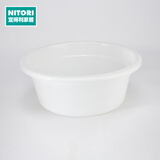 NITORI宜得利家居 家用洗脸洗脚大中小号洗衣服盆子简约脸盆  白色 39cm