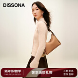 DISSONA【新年礼物】迪桑娜女包款商场同款寻迹单肩斜挎包hobo包腋 棕色（牛皮革）