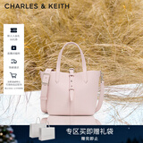 CHARLES&KEITH简约通勤手提水桶包菜篮子包生日新年礼物送女友CK2-10151518 Cotton Candy Pink棉花糖粉 S