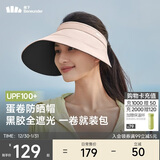 蕉下（beneunder）遮阳帽女防晒帽子太阳帽黑胶空顶帽防紫外线夏季蛋卷收纳便携粉