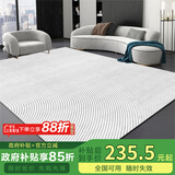 七棉水晶绒客厅地毯 耐脏防滑易打理 极简线条 现代简约 200*300cm