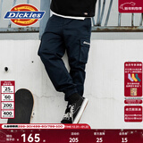 Dickies休闲裤 男女同款新复古回潮印花多口袋束口工装裤百搭8 深海军蓝 30