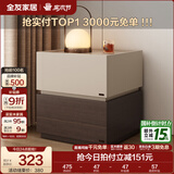 全友家居意式极简网红创意床头柜卧室斗柜家用矮柜储物置物柜政府补贴 40cm|胡桃色*1+浅驼*1|床头柜