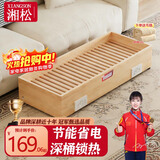 湘松（XIANGSONG）湘松实木烤火炉取暖器电火桶暖脚神器 豪华深桶款 办公室桌下节能暖脚器 电暖器烤脚取暖器电火桶 实木五人款100*31CM【精选原木-过热保护】