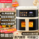 荣事达（Royalstar）空气炸锅6L实用大容量蒸汽嫩烤透明可视家用免翻面智能触控蒸烤箱一体机厨房好物RS-AF1530D