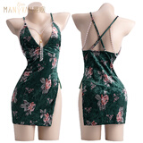 曼烟情趣内衣用品纯欲性感睡衣丁字裤sm羞耻后妈裙七夕御姐战袍 9300