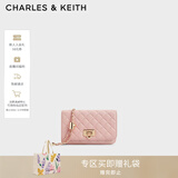 CHARLES&KEITH经典菱格链条小方单肩斜挎包包女包生日礼物新年礼物CK2-70160131 粉红色Pink 小包