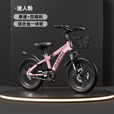 凤凰（Phoenix）儿童自行车儿童单车3-6岁小孩自行车6-10岁儿童自行车凤凰自行车 顶配迷人粉丨一体轮+双碟刹+礼包 16寸【适合105-130cm】