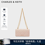 CHARLES&KEITH质感菱格链条小方钱包女包包女包生日礼物新年礼物CK6-10680924 Light Pink浅粉色 XS