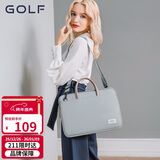 高尔夫（GOLF）电脑包女14英寸手提苹果笔记本华为单肩斜挎包商务公文包女通勤