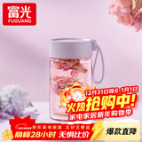 富光清然玻璃杯 高硼硅玻璃水杯子 女生便携牛奶咖啡高颜值茶杯330ml