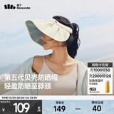 蕉下（beneunder）遮阳帽女帽子防晒帽女太阳帽大帽檐防紫外线空顶帽贝壳帽户外登山 【花瓣型帽檐】高岭白