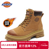 Dickies男士马丁靴高帮时尚男靴工装靴情侣靴男 土黄-加绒 41-男款